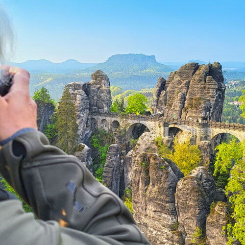 Sächsische Schweiz - Blick auf die Basteibrücke