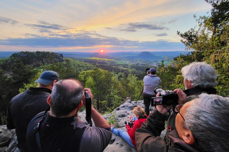 Sonnenuntergang über der Sächsischen Schweiz, Jörg Ehrlich
