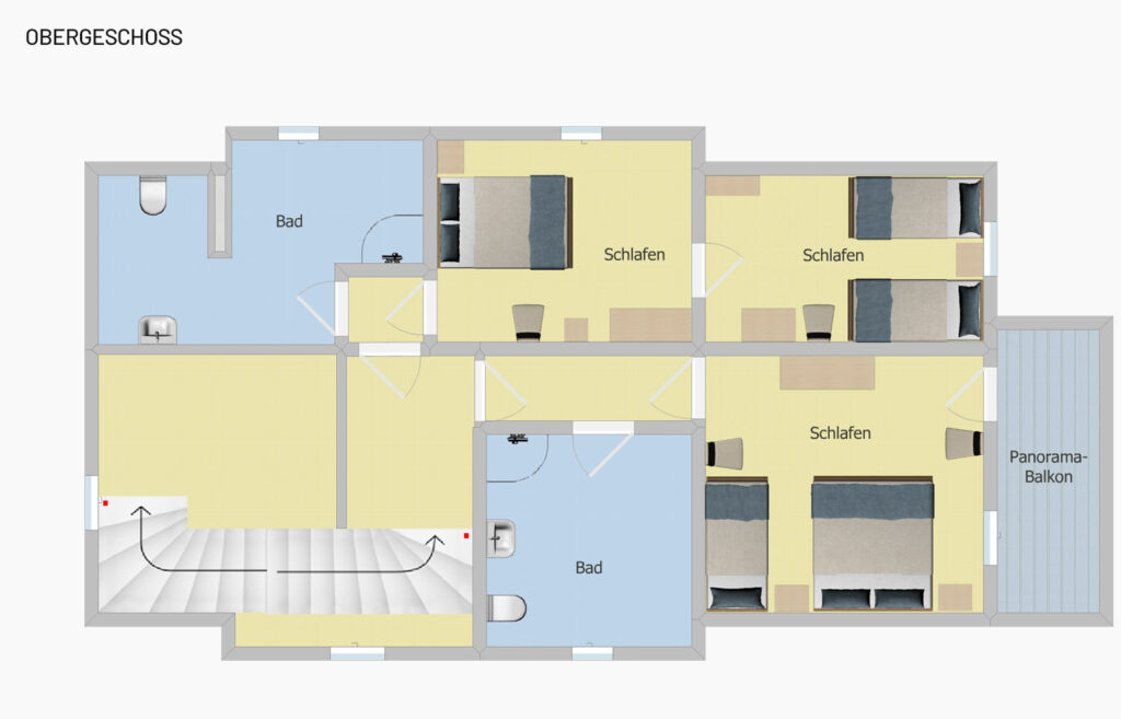 Haus Felsentraum Grundriss Obergeschoss